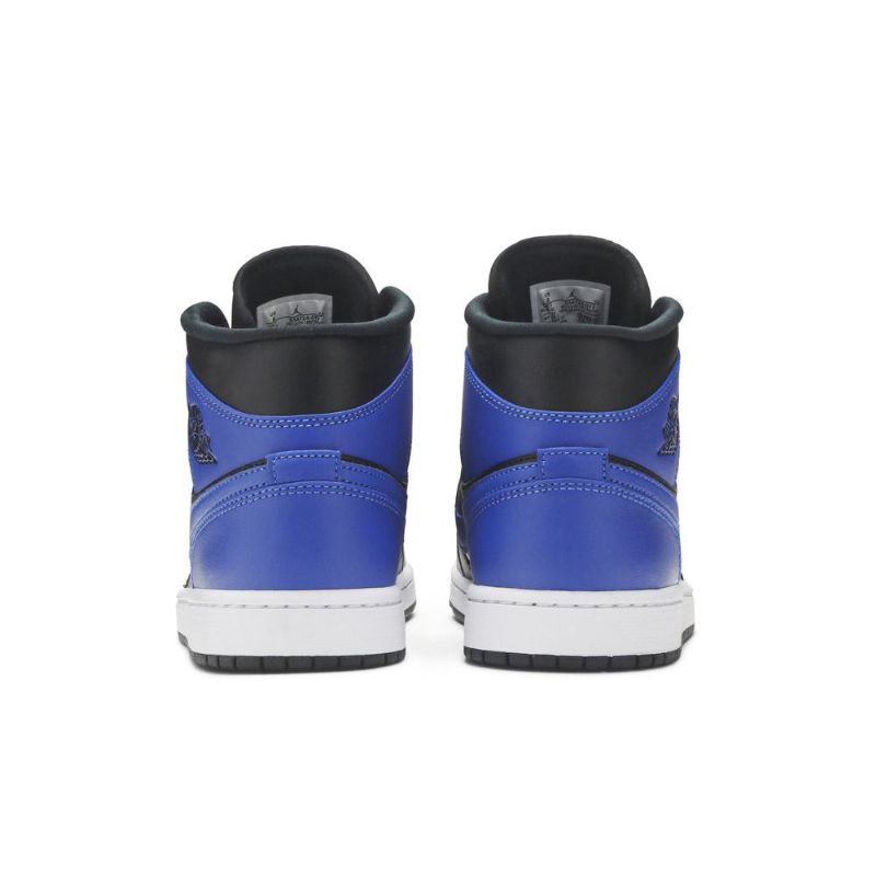 Air Jordan 1 Mid Musta Sininen Valkoinen Miesten Kengät