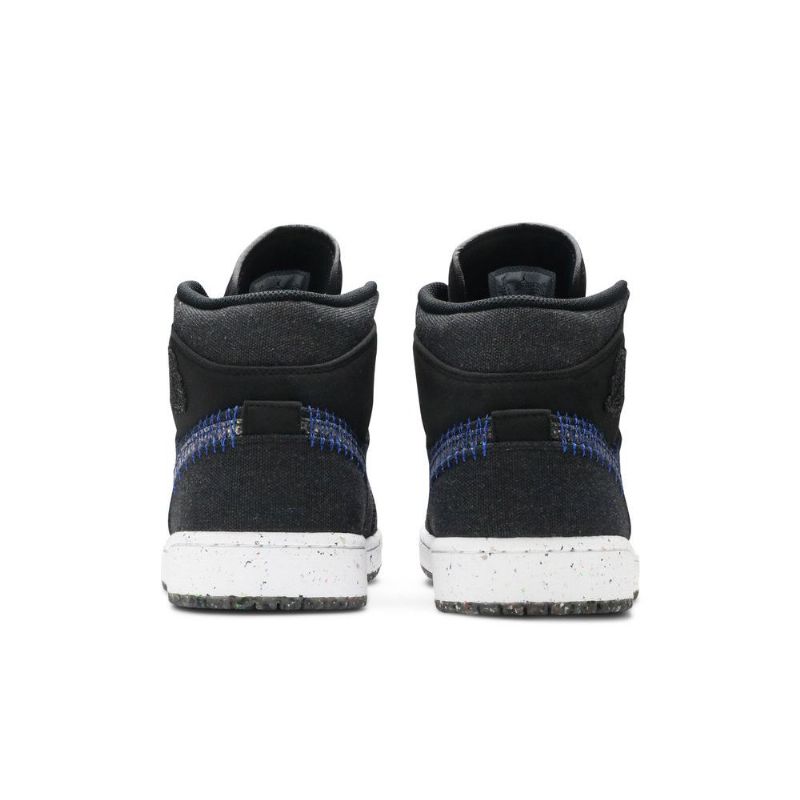 Air Jordan 1 Mid Musta Sininen Valkoinen Miesten Kengät
