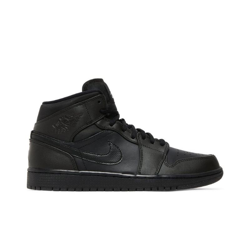Air Jordan 1 Mid Musta Valkoinen Miesten Kengät