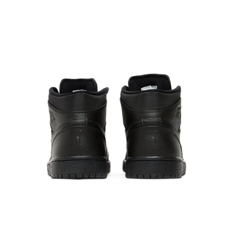 Air Jordan 1 Mid Musta Valkoinen Miesten Kengät