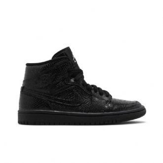 Air Jordan 1 Mid Musta Valkoinen Naisten Kengät