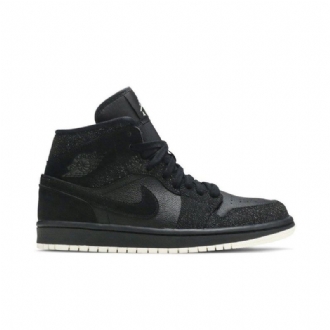 Air Jordan 1 Mid Musta Valkoinen Naisten Kengät