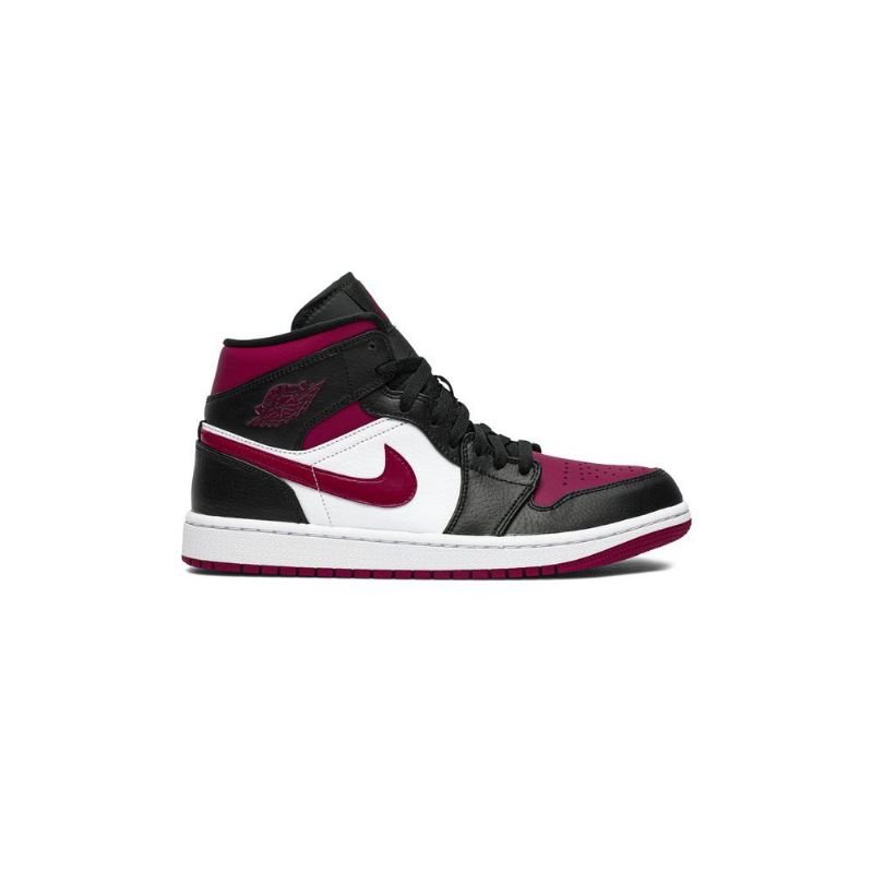 Air Jordan 1 Mid Musta Valkoinen Punainen Miesten Kengät