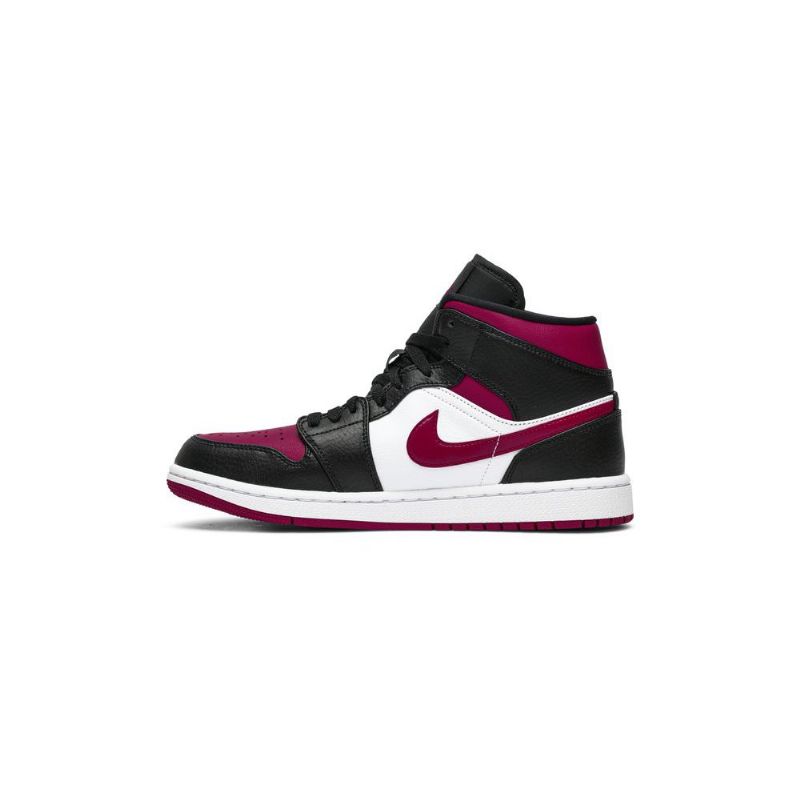 Air Jordan 1 Mid Musta Valkoinen Punainen Miesten Kengät