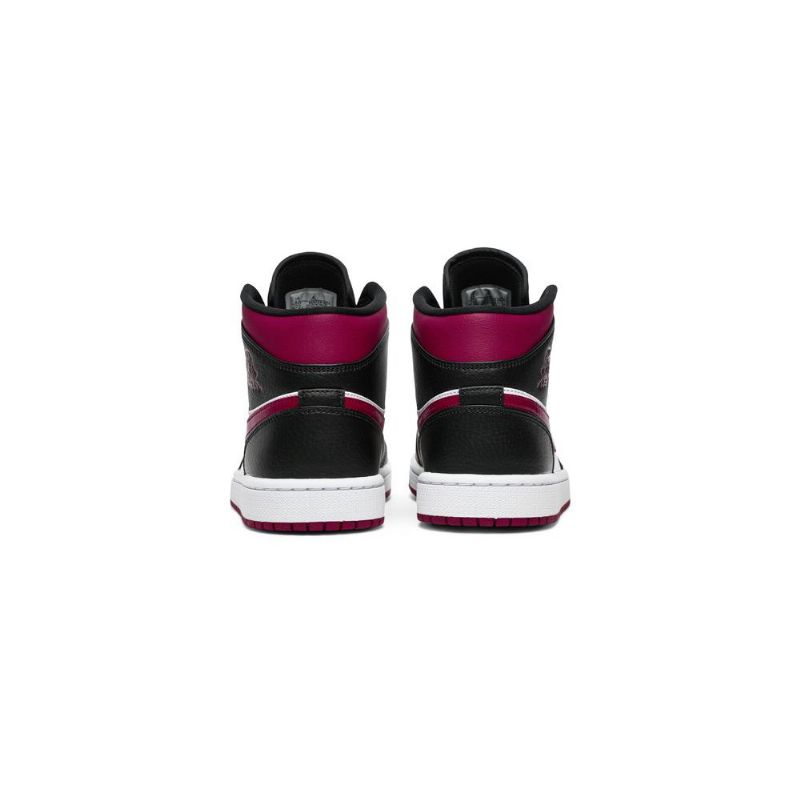 Air Jordan 1 Mid Musta Valkoinen Punainen Miesten Kengät