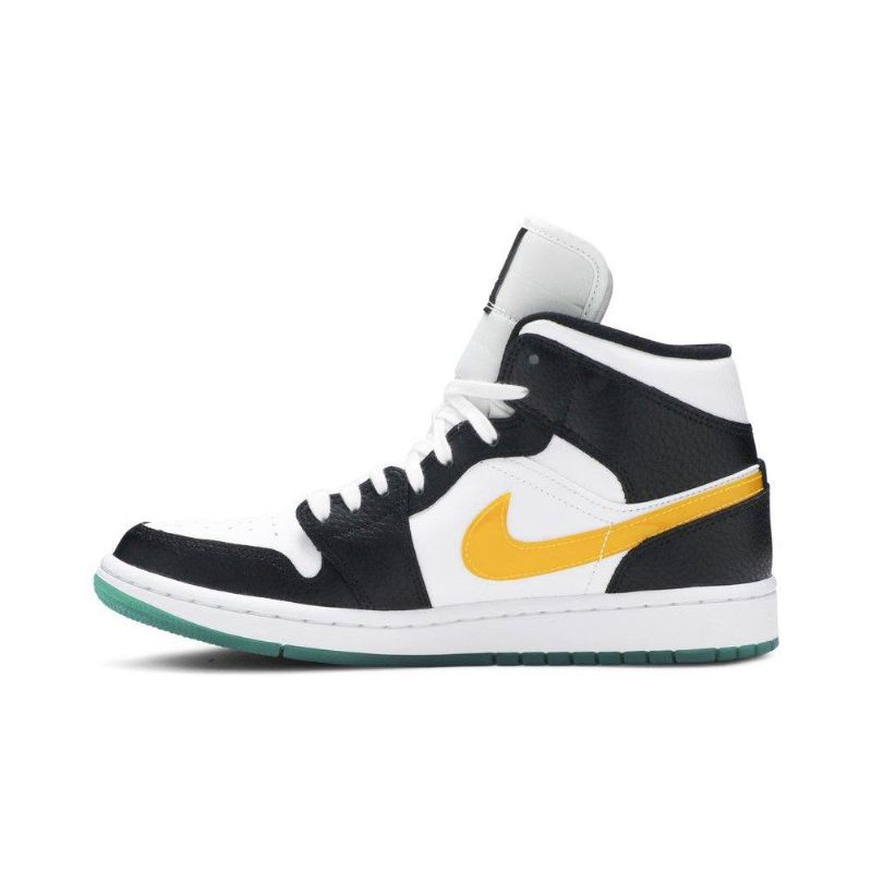 Air Jordan 1 Mid Musta Valkoinen Punainen Vihreä Naisten Kengät