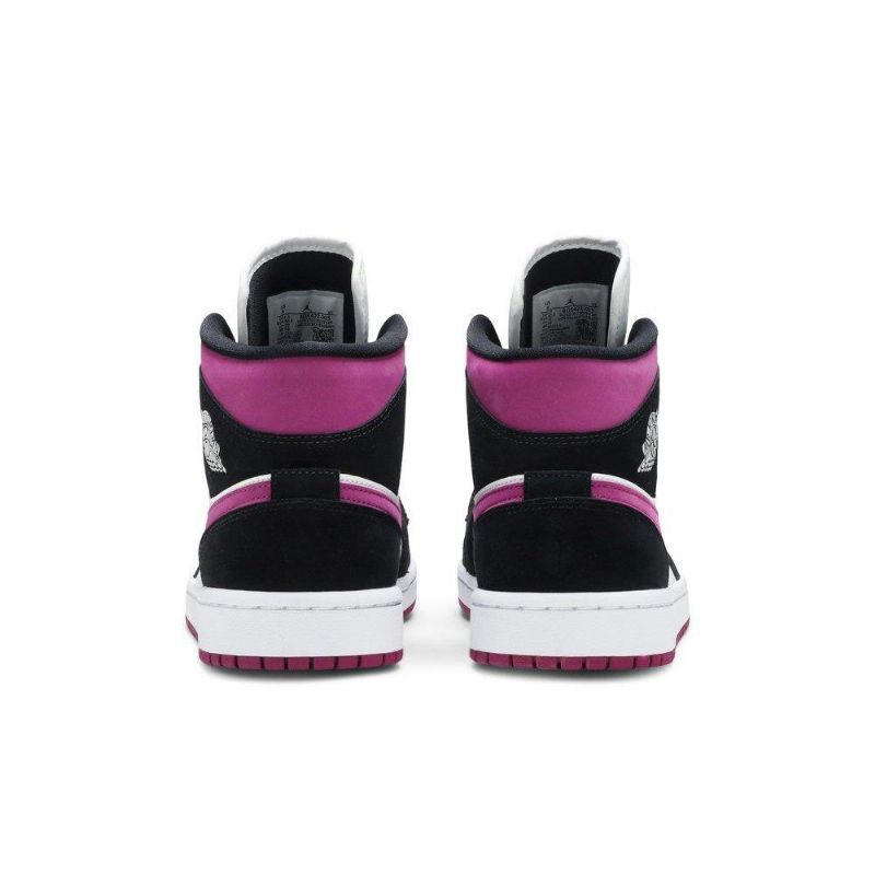 Air Jordan 1 Mid Musta Violetti Valkoinen Naisten Kengät