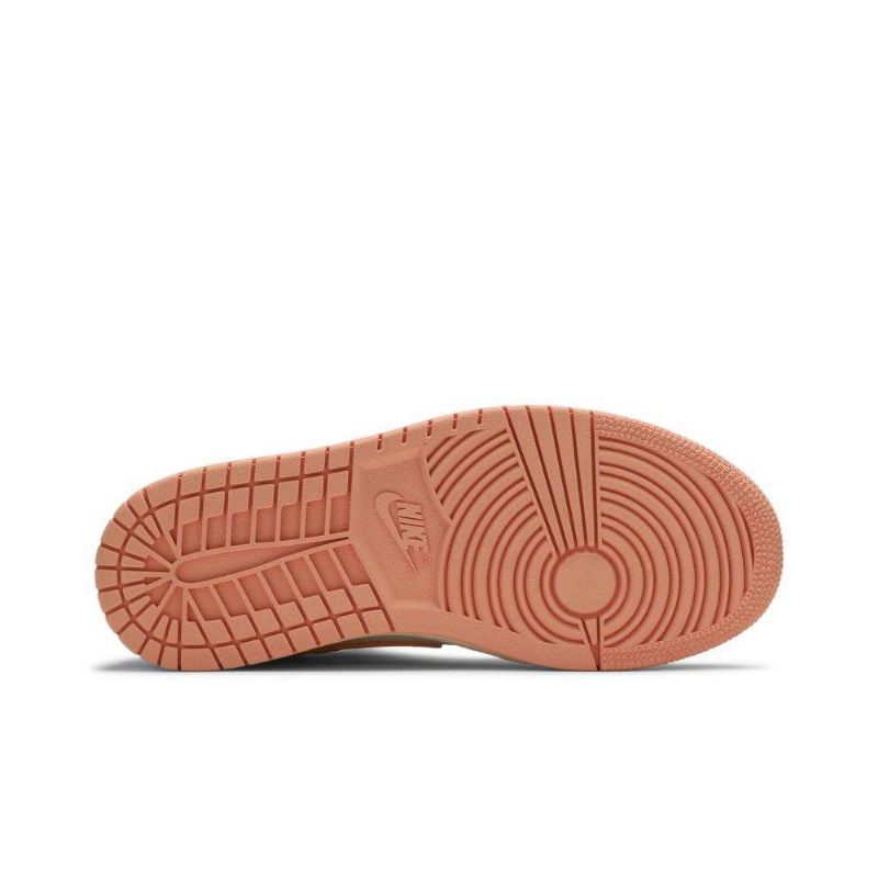 Air Jordan 1 Mid Oranssi Vaaleanpunainen Khaki Naisten Kengät