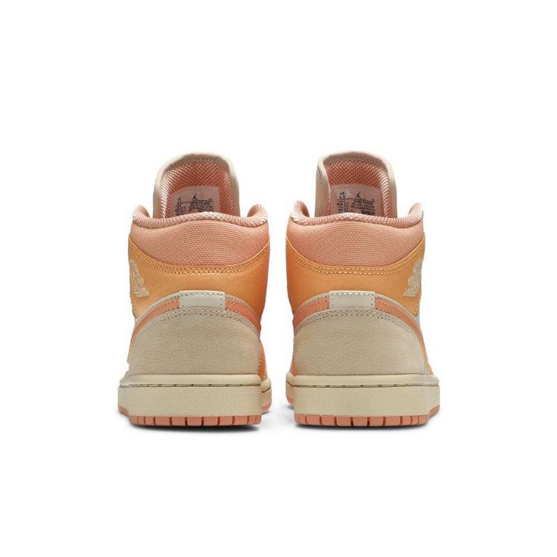 Air Jordan 1 Mid Oranssi Vaaleanpunainen Khaki Naisten Kengät