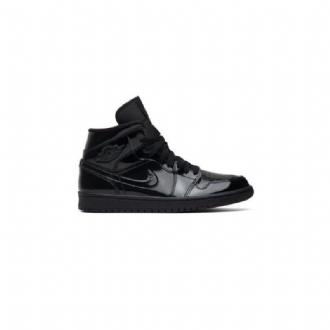 Air Jordan 1 Mid Patent Se Mustat Naisten Kengät