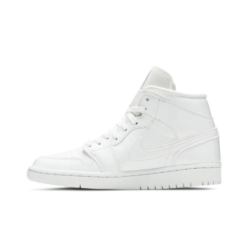 Air Jordan 1 Mid Patent Valkoinen Naisten Kengät