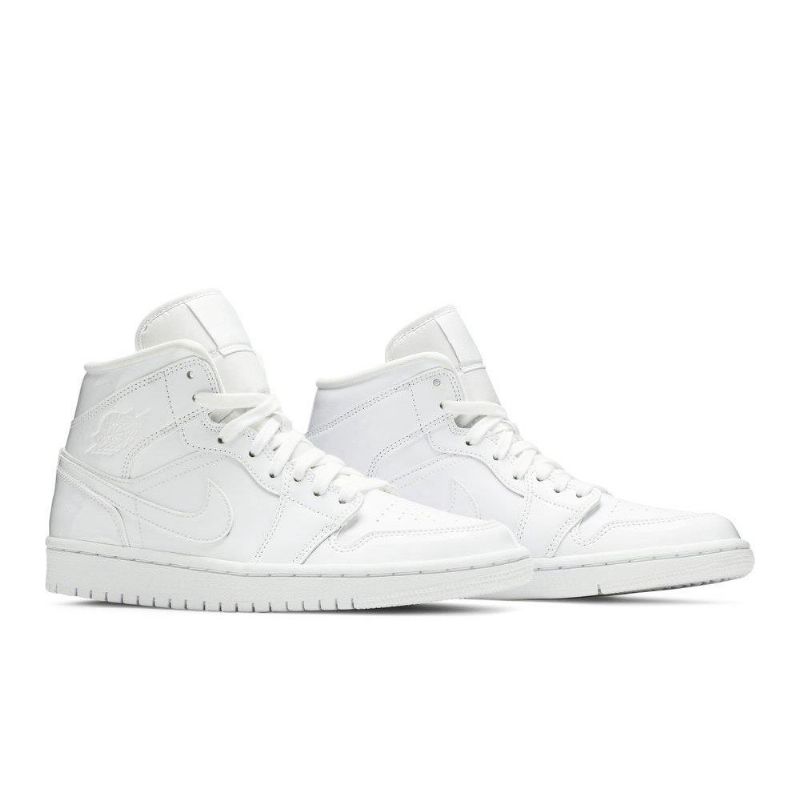 Air Jordan 1 Mid Patent Valkoinen Naisten Kengät