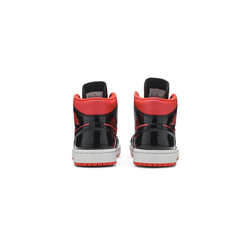 Air Jordan 1 Mid Punainen Musta Naisten Kengät