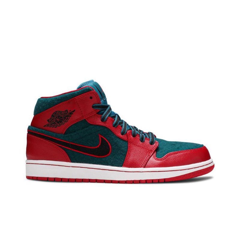 Air Jordan 1 Mid Punainen Sininen Musta Miesten Kengät
