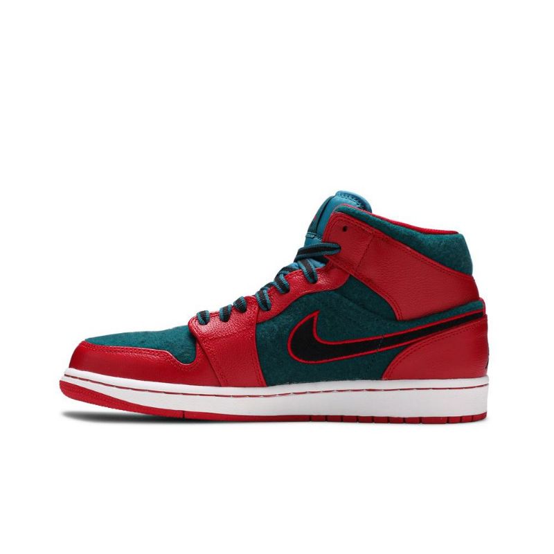 Air Jordan 1 Mid Punainen Sininen Musta Miesten Kengät