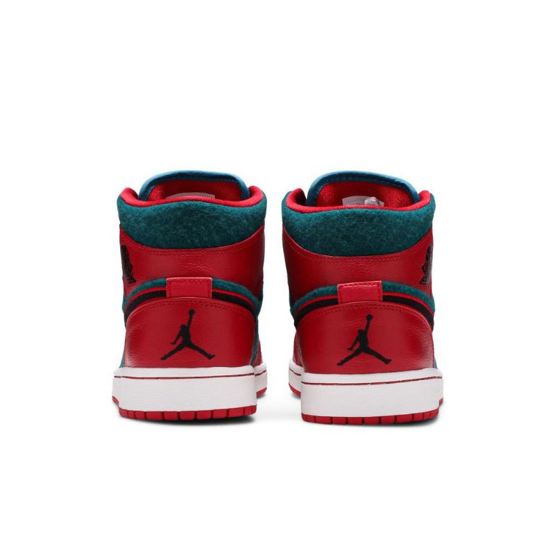 Air Jordan 1 Mid Punainen Sininen Musta Miesten Kengät