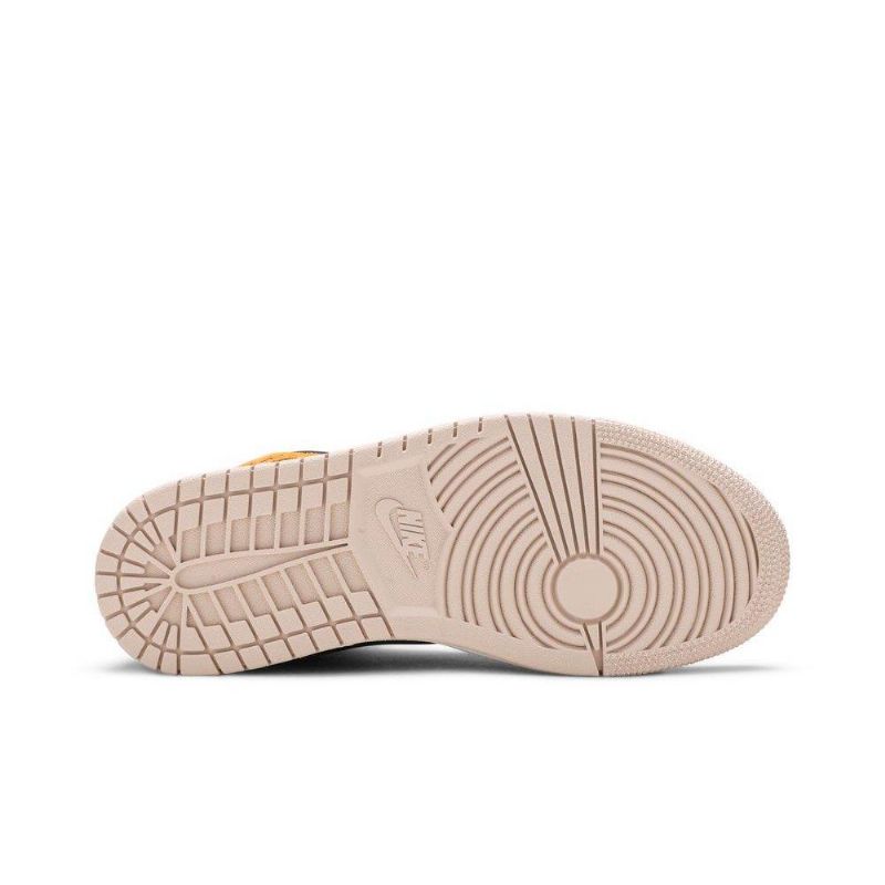 Air Jordan 1 Mid Se Beige Kultaa Mustavalkoiset Naisten Kengät
