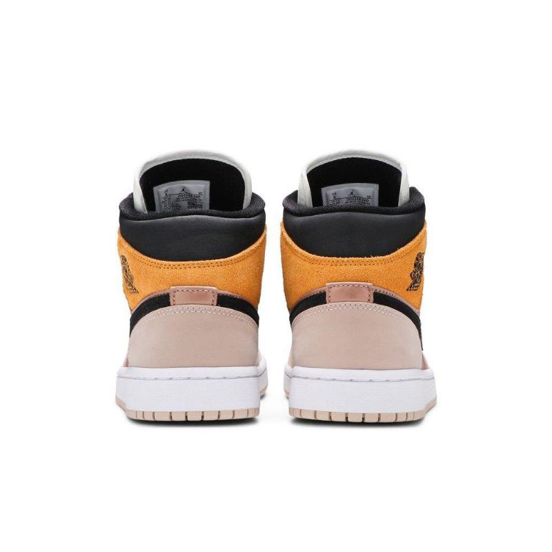 Air Jordan 1 Mid Se Beige Kultaa Mustavalkoiset Naisten Kengät