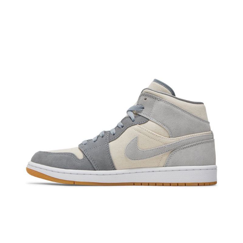 Air Jordan 1 Mid Se Beigenharmaat Miesten Kengät