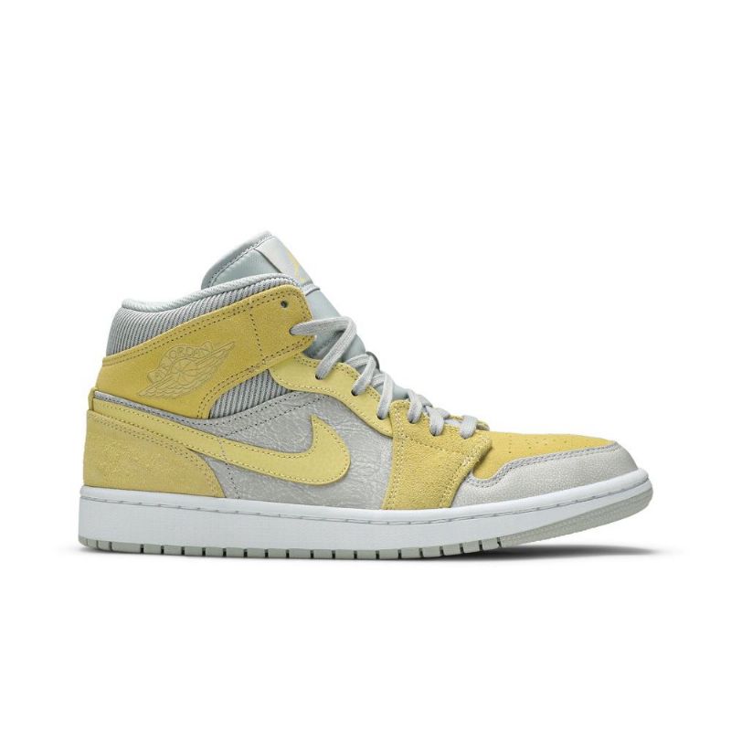 Air Jordan 1 Mid Se Harmaa Keltainen Miesten Kengät