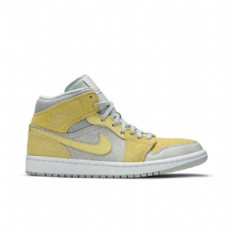 Air Jordan 1 Mid Se Harmaa Keltainen Miesten Kengät