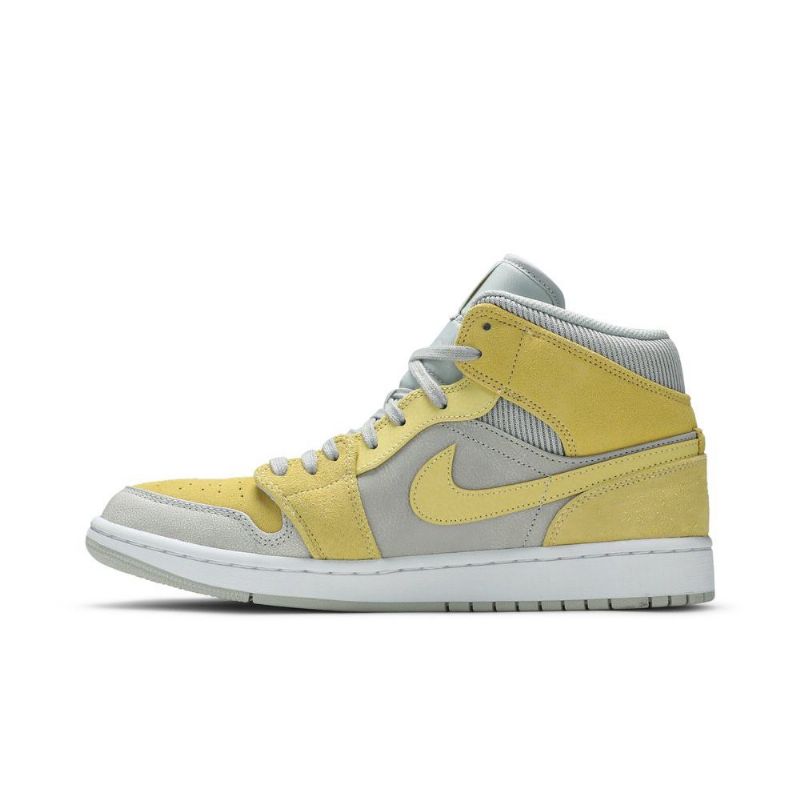 Air Jordan 1 Mid Se Harmaa Keltainen Miesten Kengät