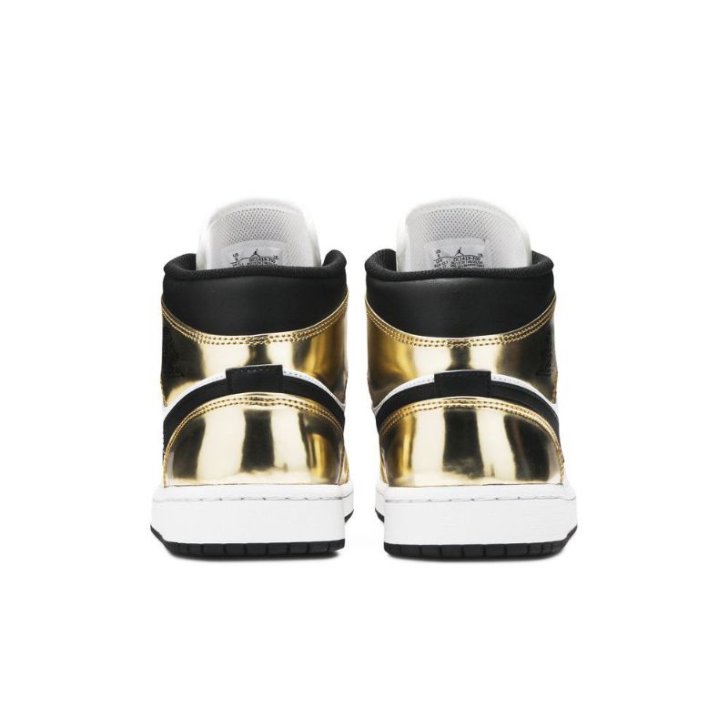 Air Jordan 1 Mid Se Kulta Mustavalkoiset Miesten Kengät