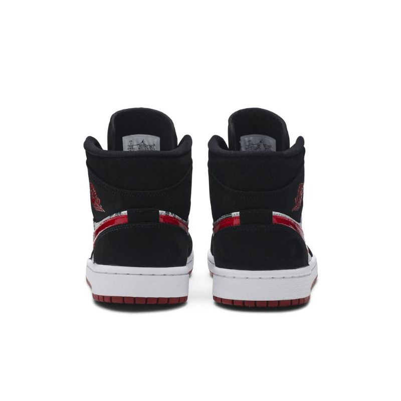 Air Jordan 1 Mid Se Musta Punainen Valkoinen Miesten Kengät