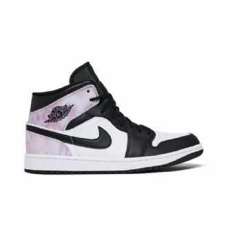 Air Jordan 1 Mid Se Musta Purppura Valkoiset Miesten Kengät