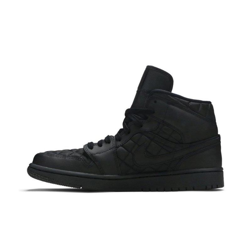 Air Jordan 1 Mid Se Mustat Naisten Kengät