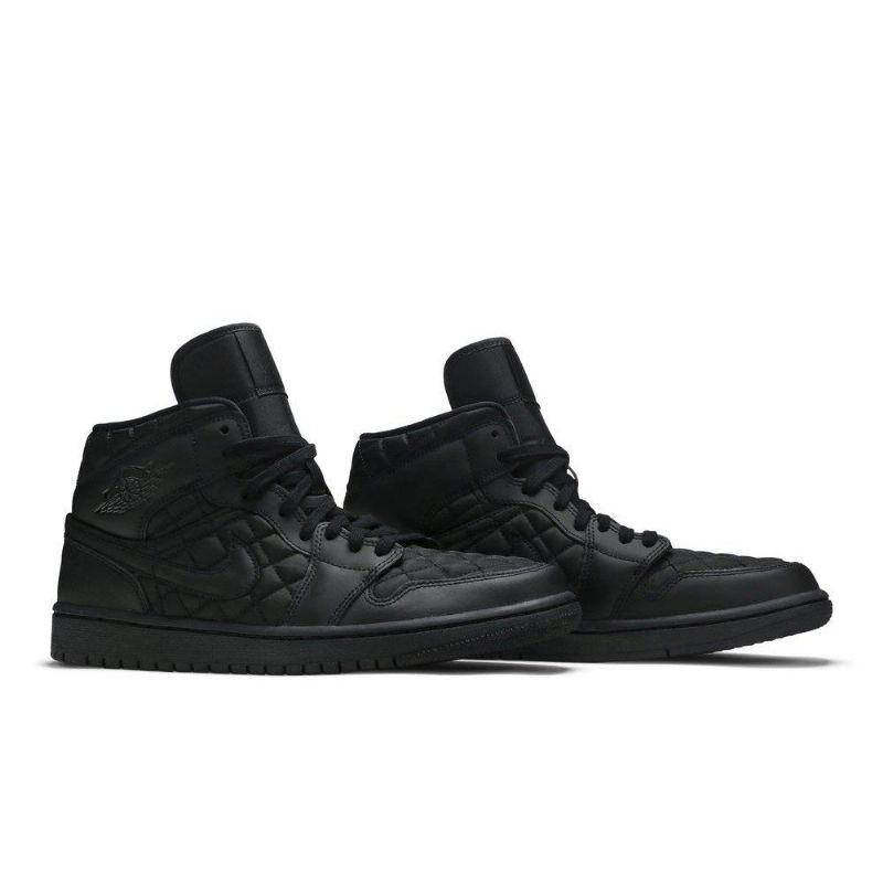 Air Jordan 1 Mid Se Mustat Naisten Kengät