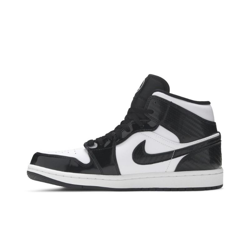 Air Jordan 1 Mid Se Mustavalkoiset Miesten Kengät