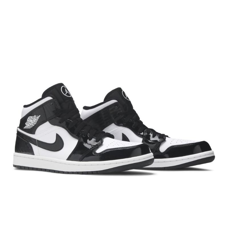Air Jordan 1 Mid Se Mustavalkoiset Miesten Kengät