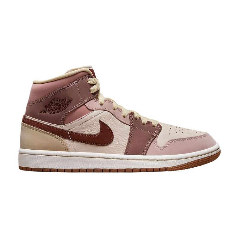 Air Jordan 1 Mid Se Oranssi Vaaleanpunainen Violetti Naisten Kengät