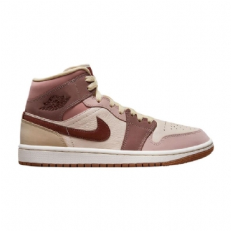 Air Jordan 1 Mid Se Oranssi Vaaleanpunainen Violetti Naisten Kengät