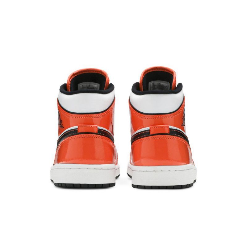 Air Jordan 1 Mid Se Oranssi Valkoinen Musta Miesten Kengät