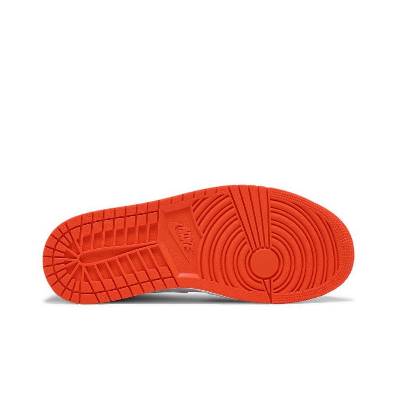 Air Jordan 1 Mid Se Oranssi Valkoinen Musta Miesten Kengät