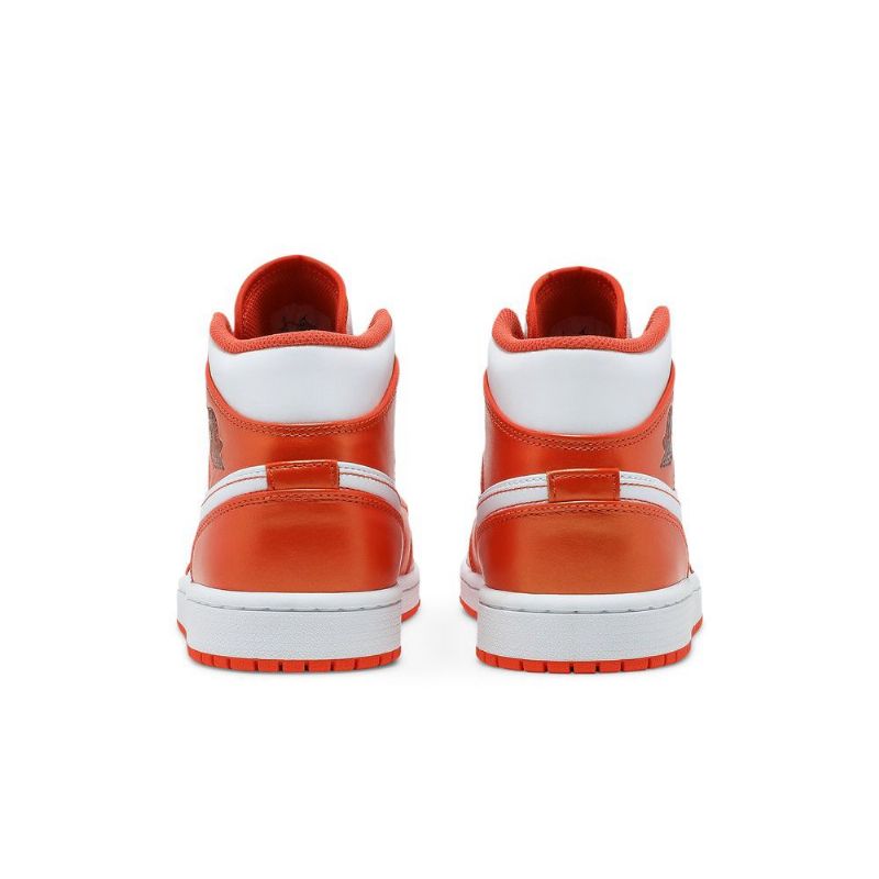 Air Jordan 1 Mid Se Oranssi Valkoinen Musta Miesten Kengät
