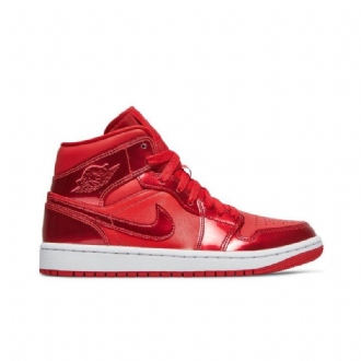 Air Jordan 1 Mid Se Punaiset Valkoiset Naisten Kengät