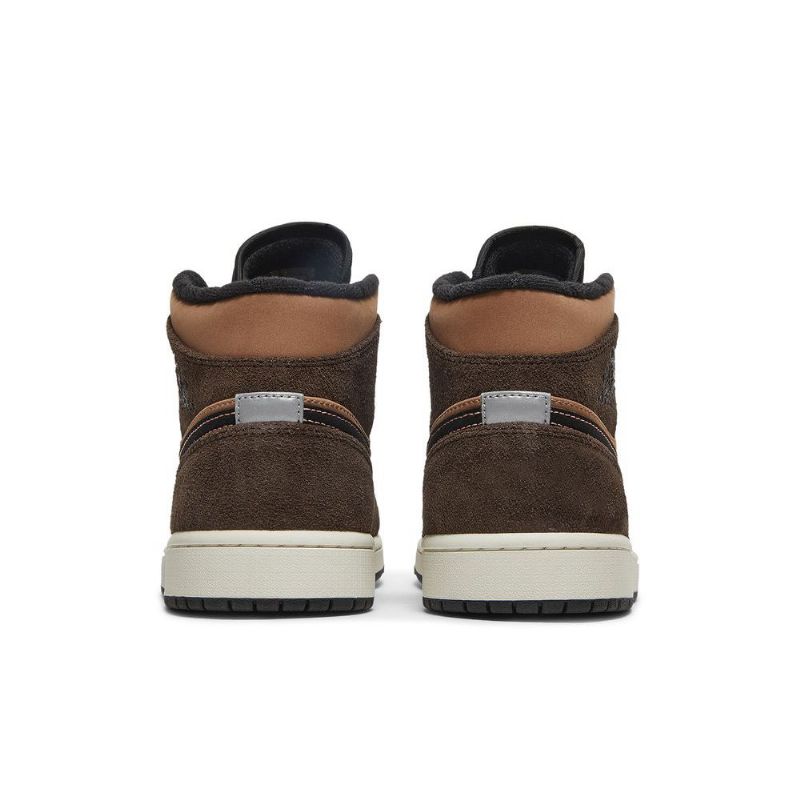 Air Jordan 1 Mid Se Ruskeat Mustat Miesten Kengät