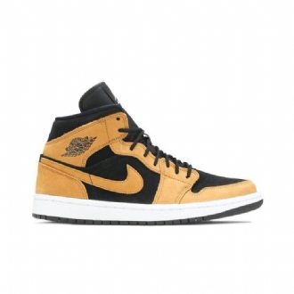 Air Jordan 1 Mid Se Ruskeat Mustat Naisten Kengät