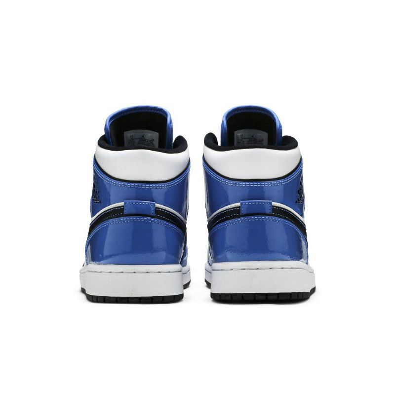 Air Jordan 1 Mid Se Sininen Valkoinen Musta Miesten Kengät