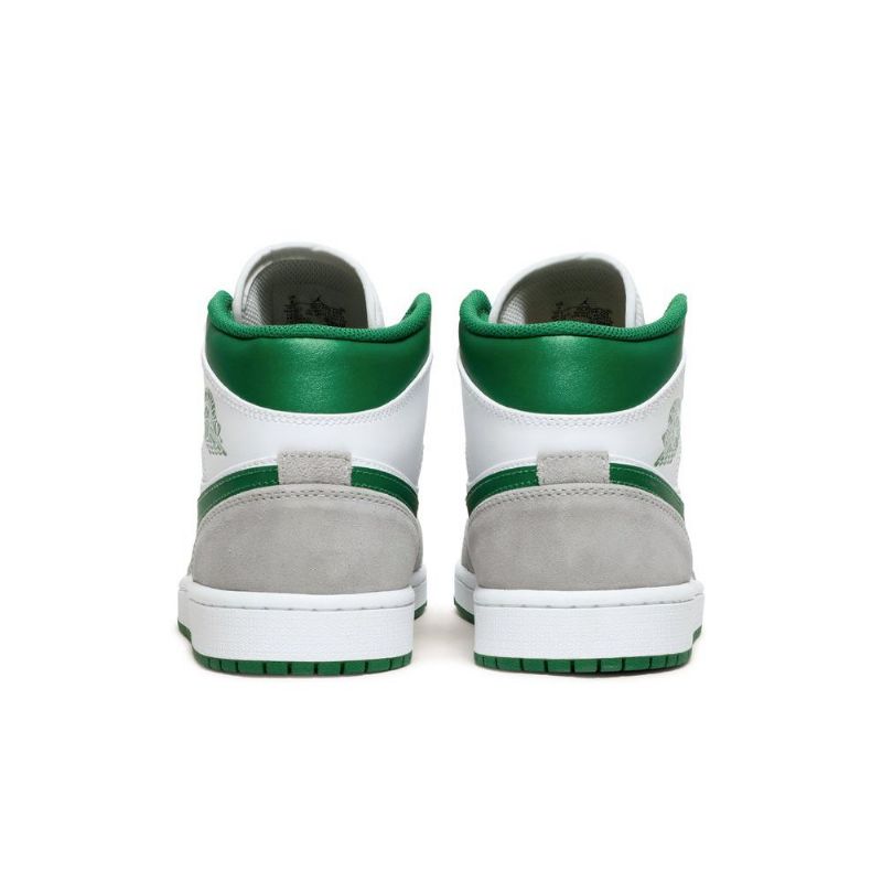 Air Jordan 1 Mid Se Valkoinen Harmaa Vihreä Miesten Kengät