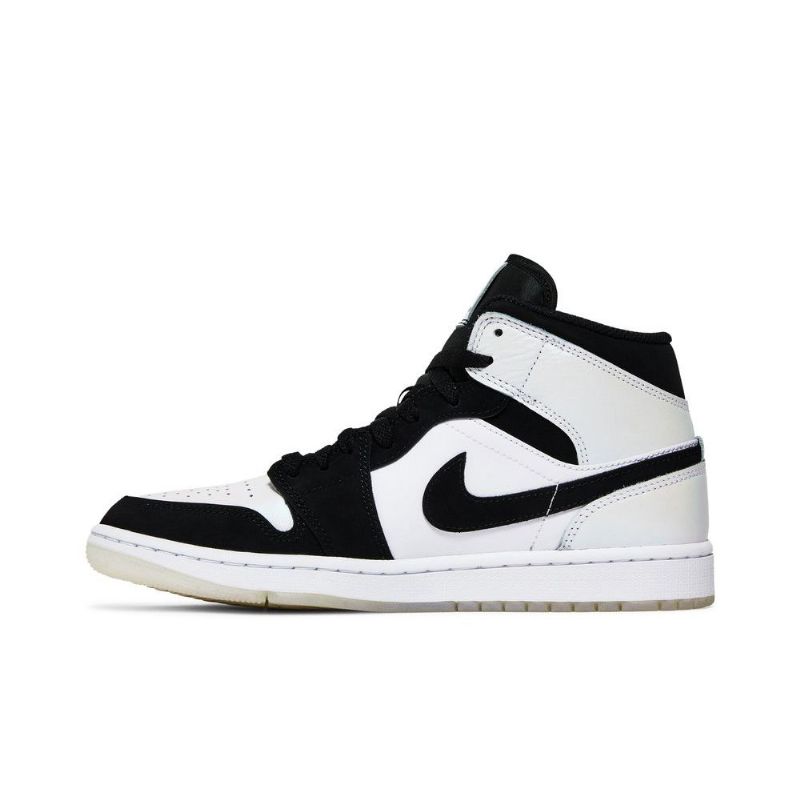 Air Jordan 1 Mid Se Valkoiset Mustat Miesten Kengät