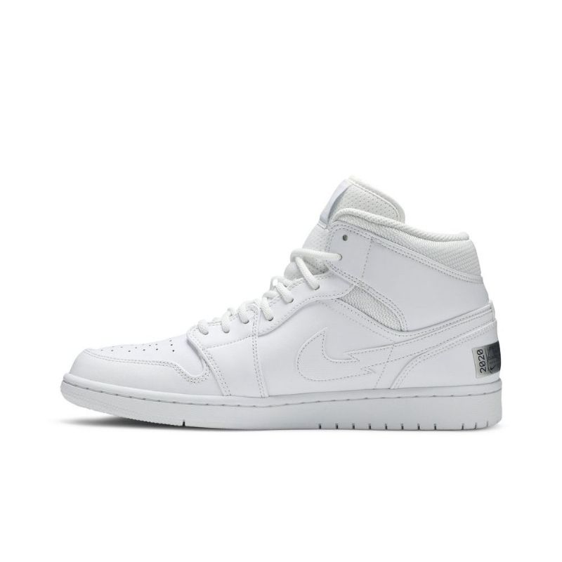 Air Jordan 1 Mid Se Valkoiset Punaiset Miesten Kengät