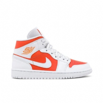 Air Jordan 1 Mid Se Valkooranssit Naisten Kengät