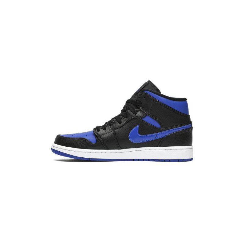 Air Jordan 1 Mid Sininen Musta Valkoinen Miesten Kengät