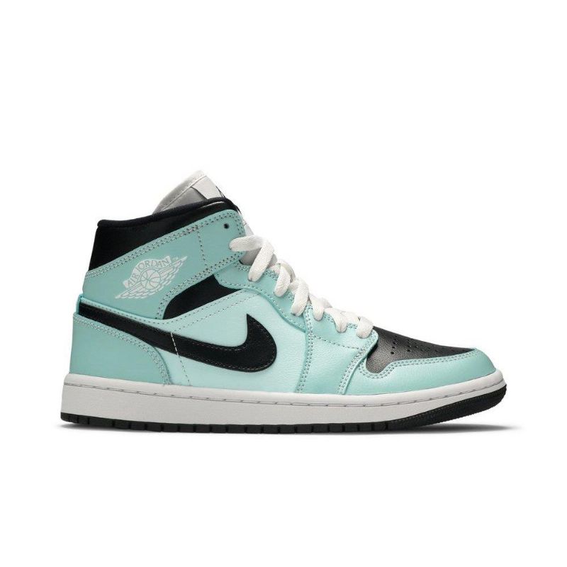Air Jordan 1 Mid Sininen Musta Valkoinen Naisten Kengät
