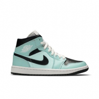Air Jordan 1 Mid Sininen Musta Valkoinen Naisten Kengät