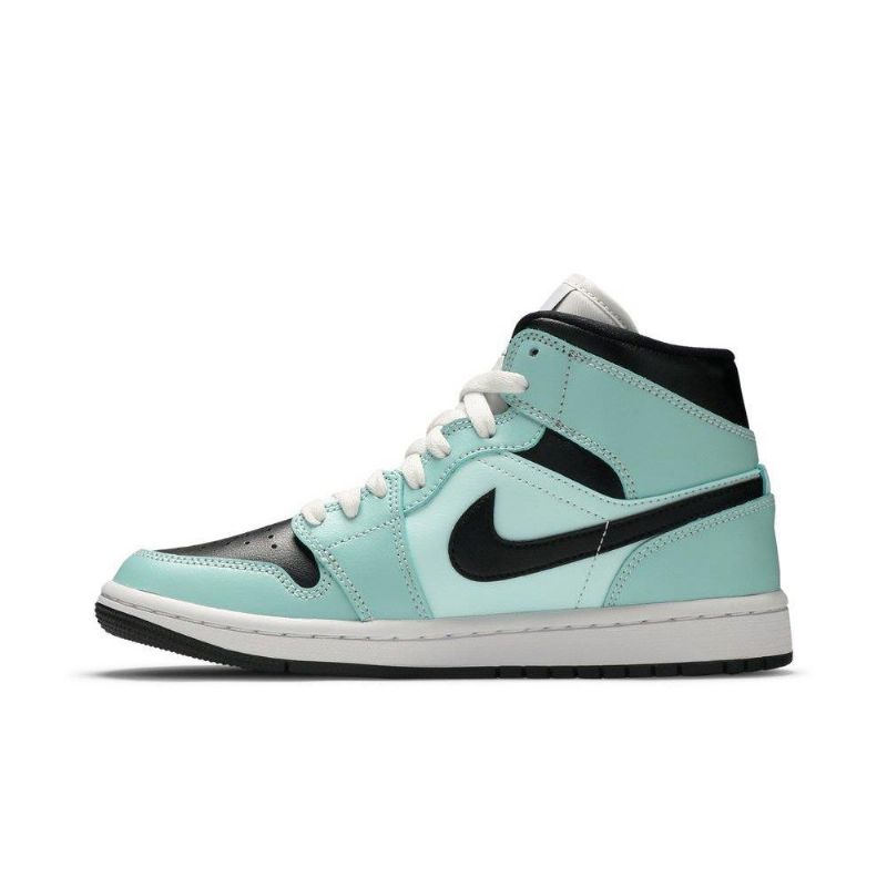 Air Jordan 1 Mid Sininen Musta Valkoinen Naisten Kengät